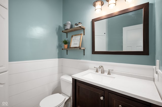 1031 Lancashire Ln, Pendleton, IN 46064 - bathroom featuring vanity and a wainscoted wall