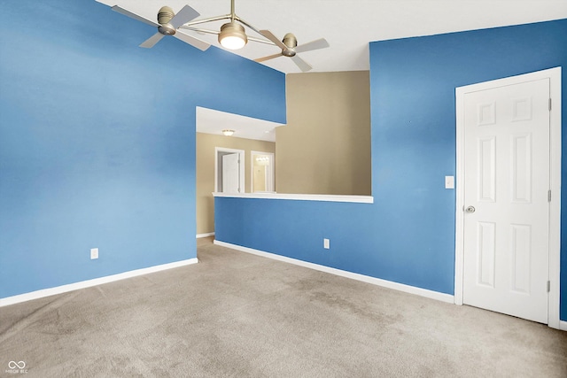 12322 Cool Winds Way W, Fishers, IN 46037 - spare room with ceiling fan and carpet floors