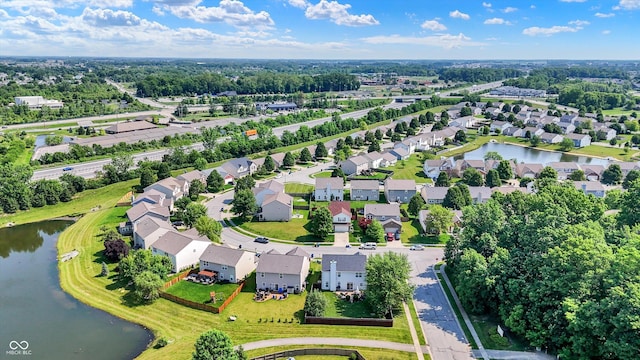 12322 Cool Winds Way W, Fishers, IN 46037 - aerial view of residential area featuring a nearby body of water