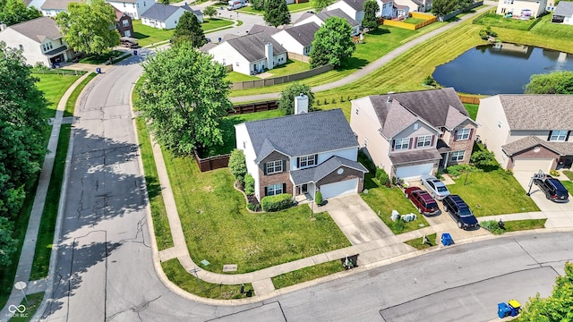 12322 Cool Winds Way W, Fishers, IN 46037 - aerial view of residential area featuring a large body of water