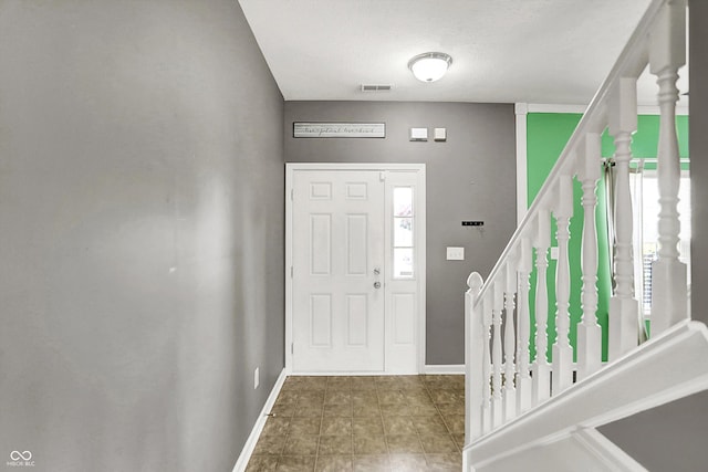 12322 Cool Winds Way W, Fishers, IN 46037 - entrance foyer with stairs and tile patterned floors