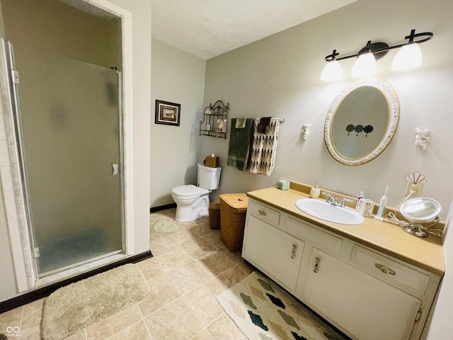 1008 Whispering Trl, Greenfield, IN 46140 - full bath with vanity, a stall shower, and tile patterned floors