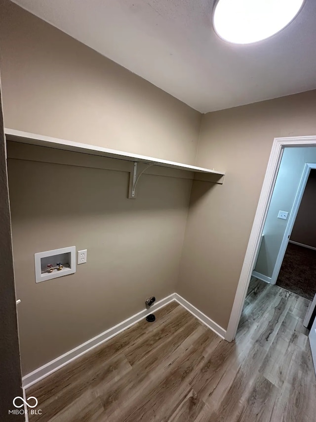 2951 S Elizabeth St, Indianapolis, IN 46203 - laundry area with hookup for a washing machine and wood finished floors
