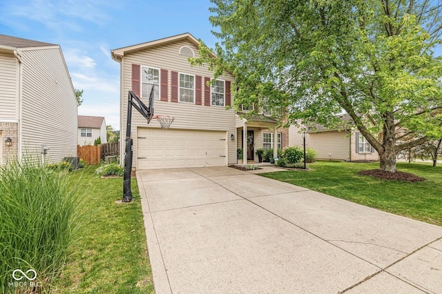12259 Sweet Creek Trl, Fishers, IN 46037 - traditional-style home with an attached garage and concrete driveway