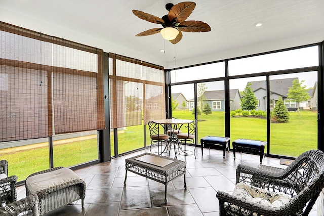 2612 Ruffian Dr, Westfield, IN 46074 - sunroom with a ceiling fan