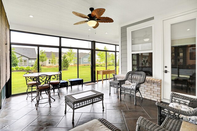 2612 Ruffian Dr, Westfield, IN 46074 - sunroom with ceiling fan