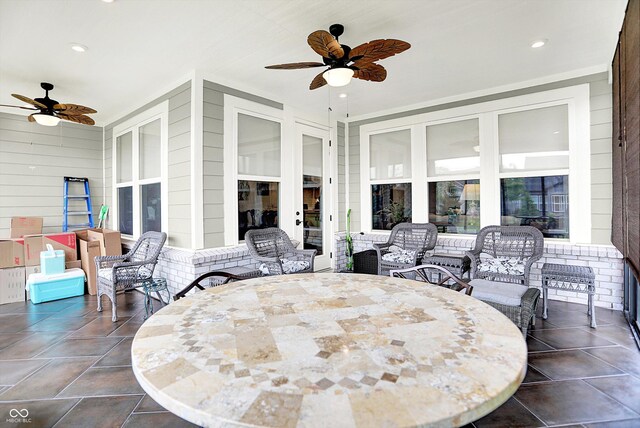 2612 Ruffian Dr, Westfield, IN 46074 - view of patio / terrace with a ceiling fan and outdoor dining space