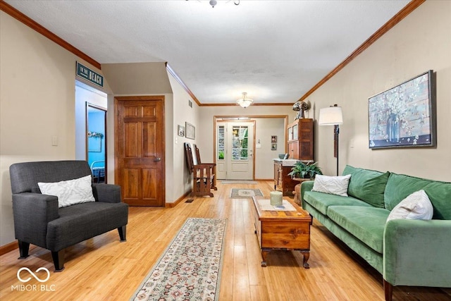 6975 Milhouse Rd, Indianapolis, IN 46221 - living area with crown molding and light wood-type flooring