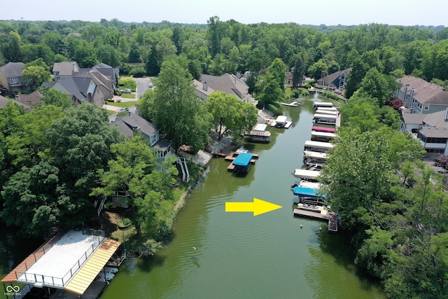 8069 Middle Bay Ln, Indianapolis, IN 46236 - aerial view of residential area featuring a nearby body of water