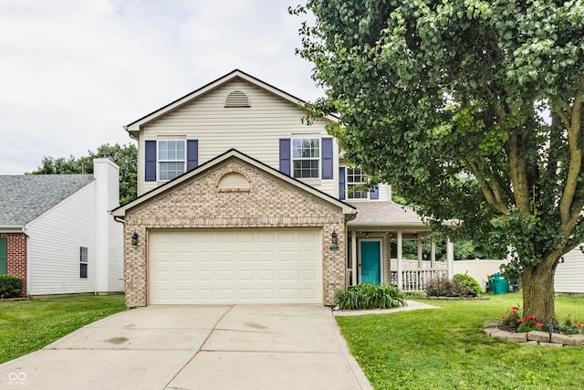 1112 Halifax Ct, Indianapolis, IN 46231 - traditional home featuring brick siding, driveway, and a garage