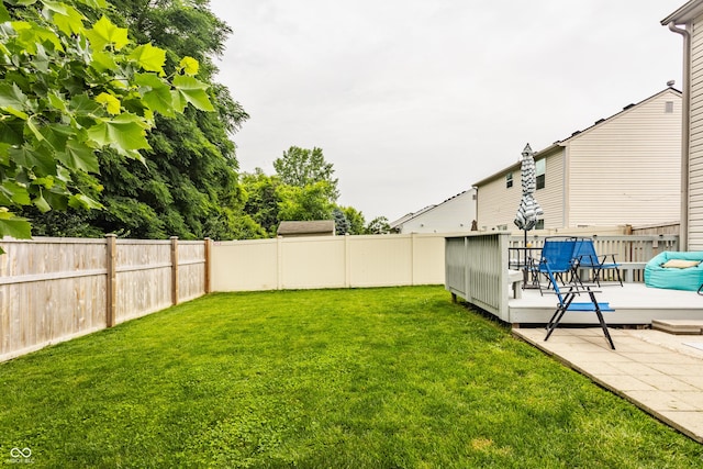 1112 Halifax Ct, Indianapolis, IN 46231 - fenced backyard with a deck
