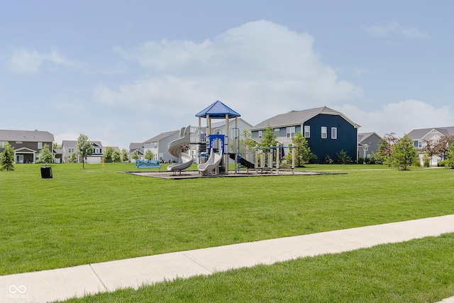 11840 Crossbill Ct, Noblesville, IN 46060 - community playground featuring a residential view and a yard