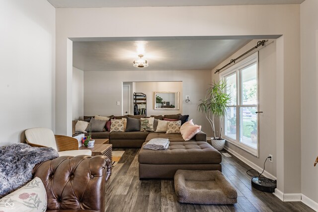48 Wilson Dr, Carmel, IN 46032 - living area with dark wood-style floors and baseboards