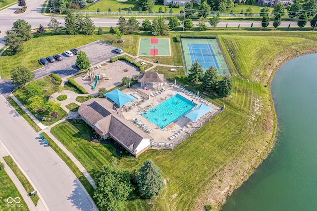 14109 Secretariat Ct, Carmel, IN 46074 - view of property location featuring a pool area and a nearby body of water
