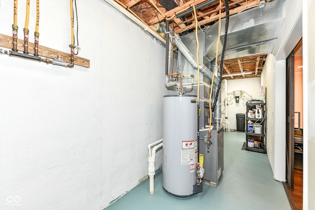 14109 Secretariat Ct, Carmel, IN 46074 - unfinished below grade area with gas water heater