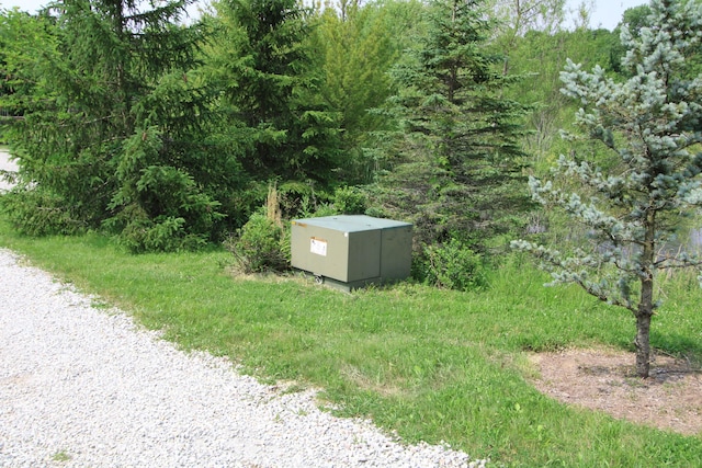 2825 E 216th St, Cicero, IN 46034 - view of yard featuring a storage shed and a wooded view