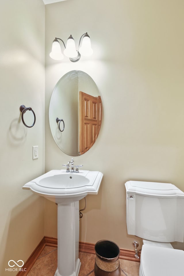 5274 Brooks Bnd, Greenwood, IN 46143 - half bath featuring baseboards and tile patterned flooring
