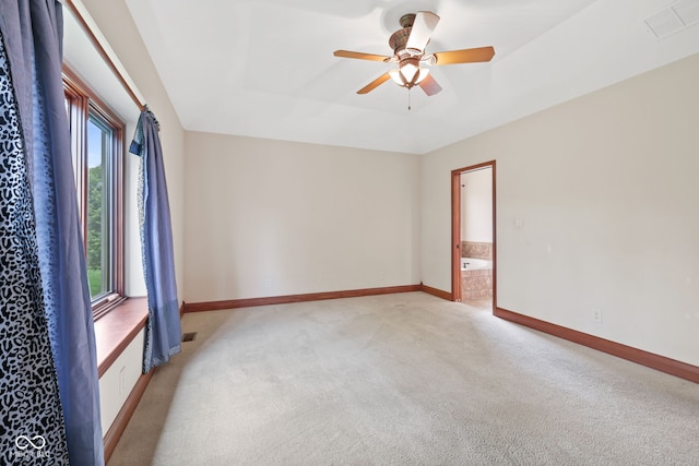 5274 Brooks Bnd, Greenwood, IN 46143 - empty room featuring healthy amount of natural light, a ceiling fan, and light carpet