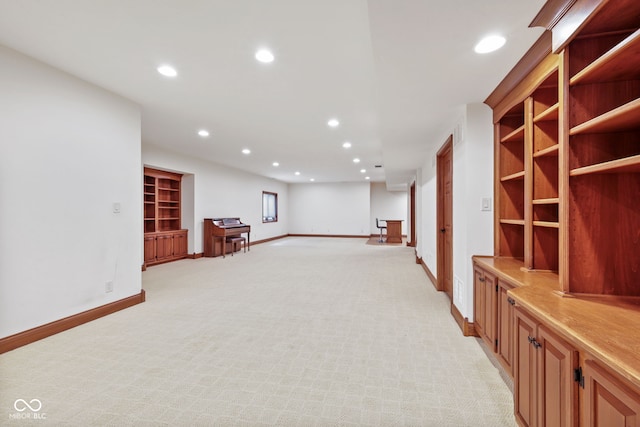 5274 Brooks Bnd, Greenwood, IN 46143 - finished below grade area featuring recessed lighting and light colored carpet
