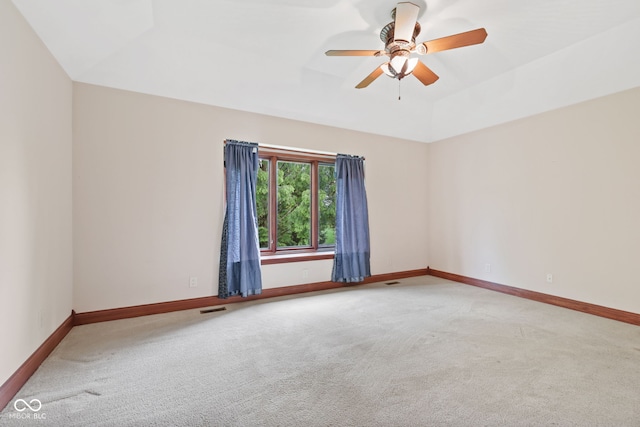 5274 Brooks Bnd, Greenwood, IN 46143 - carpeted spare room with a ceiling fan and lofted ceiling