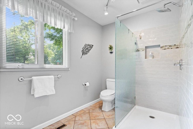54 Horseshoe Ln, Carmel, IN 46033 - bathroom with a shower stall and tile patterned floors