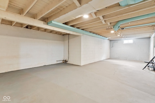 1020 N Ritter Ave, Indianapolis, IN 46219 - below grade area with concrete block wall
