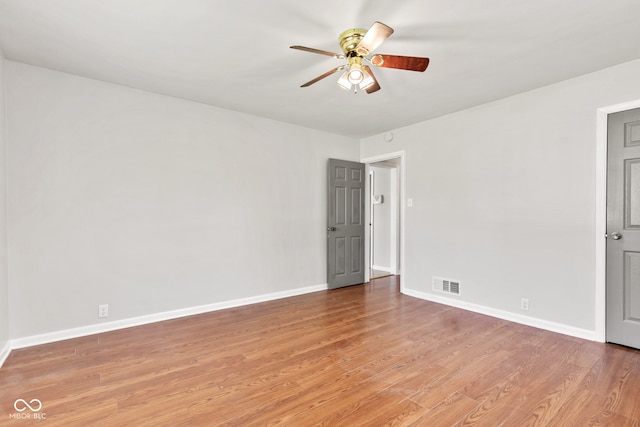 1020 N Ritter Ave, Indianapolis, IN 46219 - unfurnished room featuring a ceiling fan and light wood-style flooring