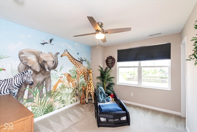 4642 Boyd Pl, Westfield, IN 46062 - sitting room featuring carpet and a ceiling fan
