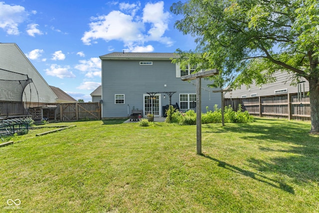 6563 Enclave Blvd, Greenwood, IN 46143 - rear view of property with a fenced backyard and a pergola