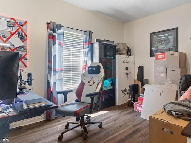 6563 Enclave Blvd, Greenwood, IN 46143 - office space with dark wood-style flooring