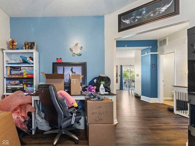 6563 Enclave Blvd, Greenwood, IN 46143 - home office with wood finished floors and baseboards