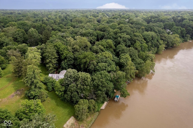 1065 E 76th St, Indianapolis, IN 46240 - drone / aerial view of a large body of water and a heavily wooded area