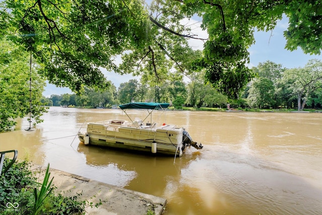 1065 E 76th St, Indianapolis, IN 46240 - dock featuring a water view and view of scattered trees