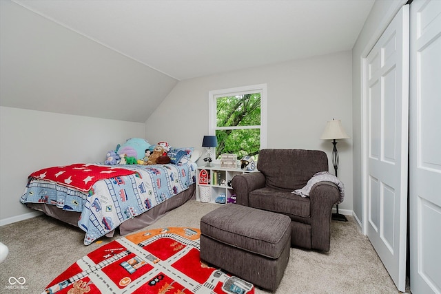 16714 Oak Rd, Westfield, IN 46074 - bedroom featuring carpet and vaulted ceiling