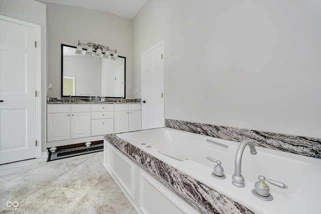 16714 Oak Rd, Westfield, IN 46074 - full bathroom with a garden tub and double vanity