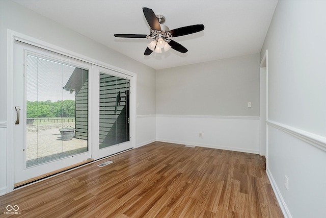 16714 Oak Rd, Westfield, IN 46074 - unfurnished room featuring wood finished floors and a ceiling fan