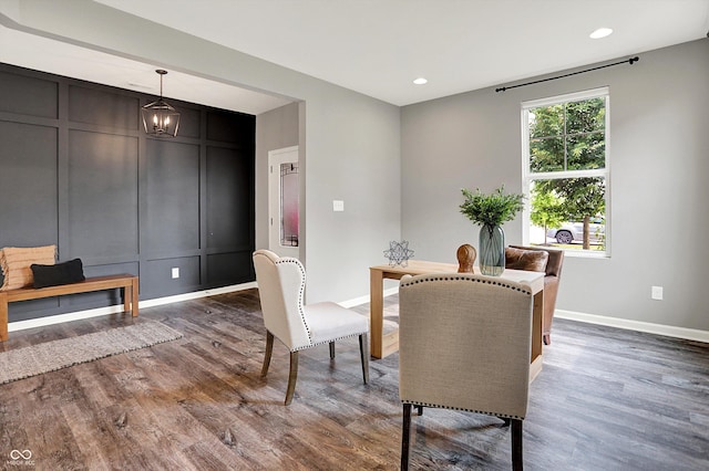 2074 Tompkins Dr, Westfield, IN 46074 - dining space with wood finished floors, recessed lighting, and a chandelier