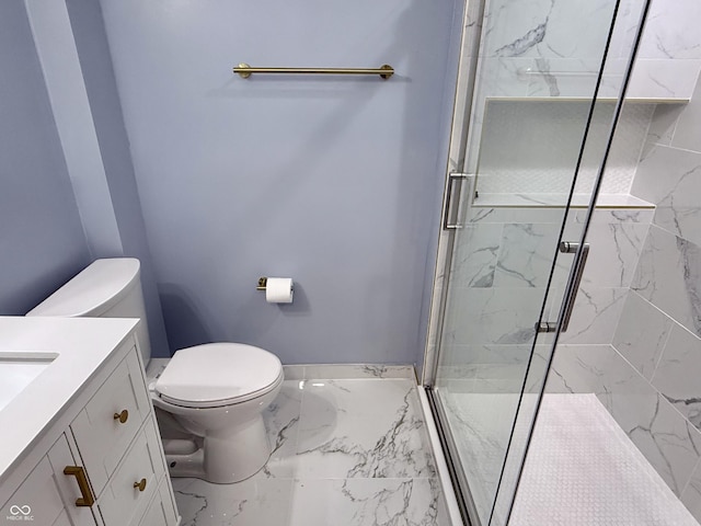 1818 Broadway St, Anderson, IN 46012 - full bathroom featuring marble finish floors, vanity, and a marble finish shower