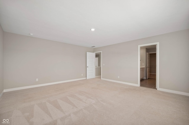 7510 Hillway Dr, Camby, IN 46113 - unfurnished bedroom with light carpet, recessed lighting, and ensuite bathroom