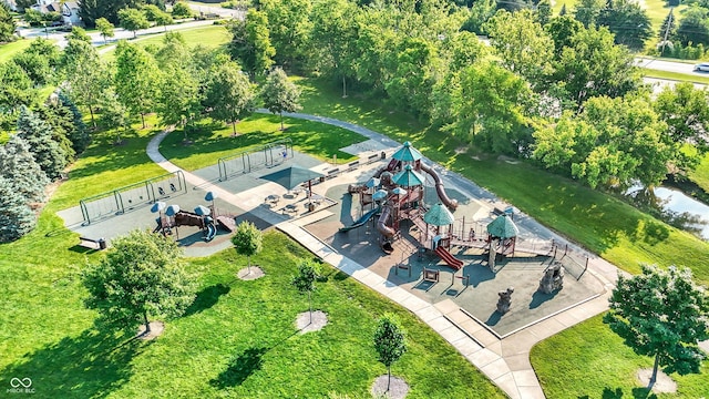 11961 Driftstone Dr, Fishers, IN 46037 - aerial view of property's location with a tree filled landscape