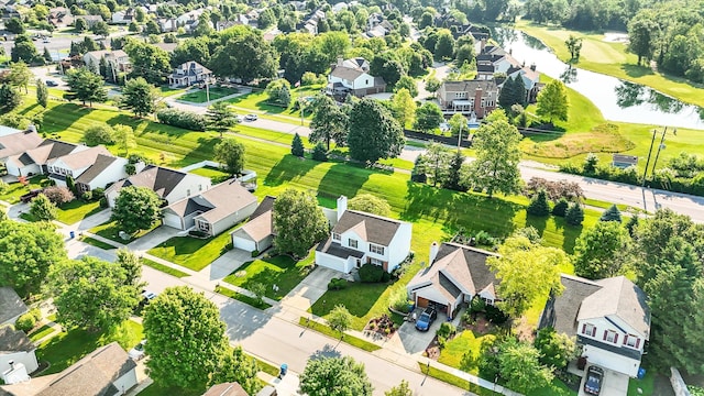 11961 Driftstone Dr, Fishers, IN 46037 - aerial perspective of suburban area featuring a nearby body of water