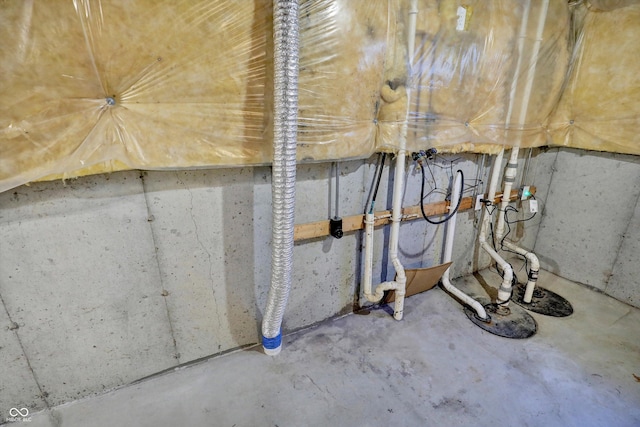 11961 Driftstone Dr, Fishers, IN 46037 - basement view of unfinished concrete flooring