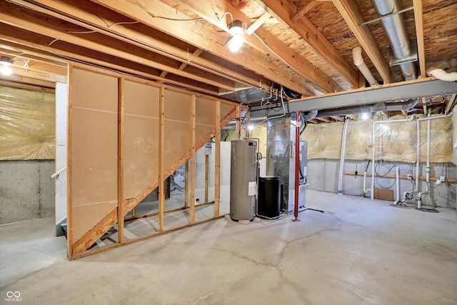 11961 Driftstone Dr, Fishers, IN 46037 - unfinished basement featuring electric water heater