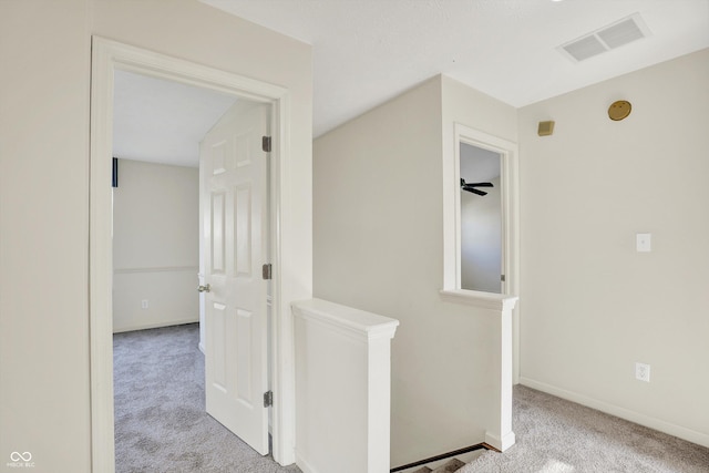 11961 Driftstone Dr, Fishers, IN 46037 - hall with carpet and an upstairs landing
