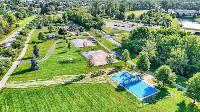 11961 Driftstone Dr, Fishers, IN 46037 - bird's eye view of a pool area