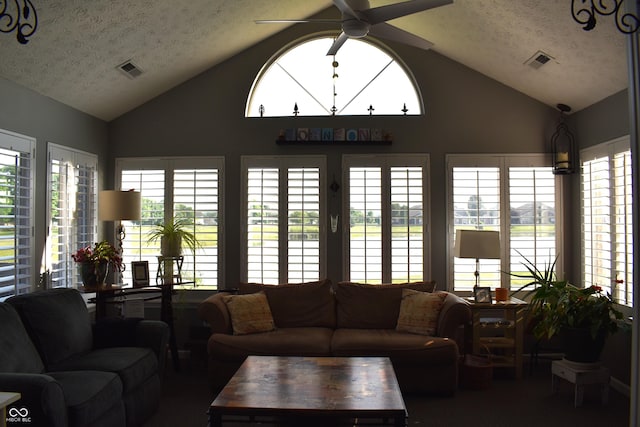 7357 Lake Lakota Dr, Indianapolis, IN 46217 - sunroom featuring lofted ceiling and french doors