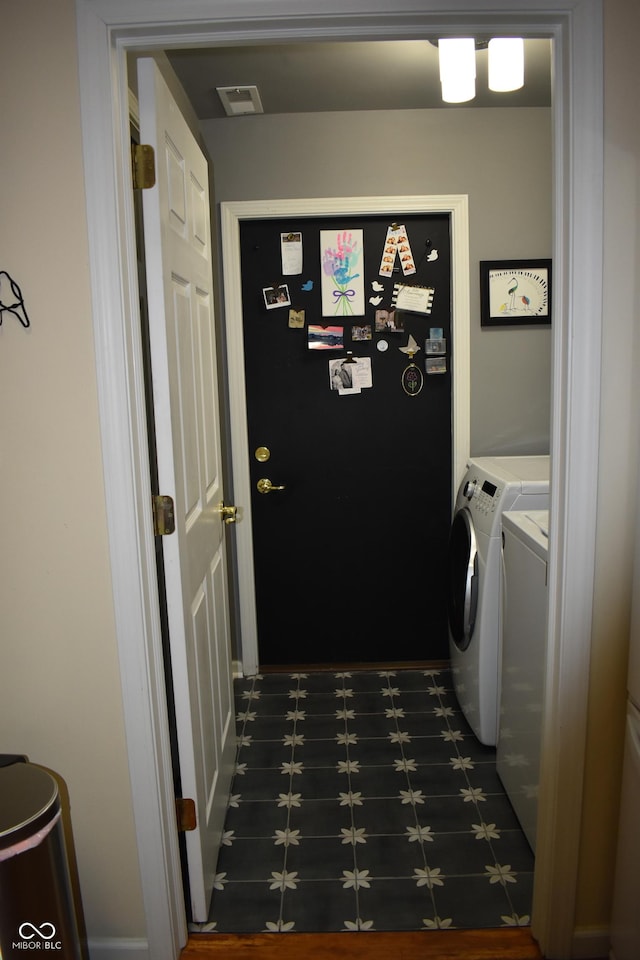 7357 Lake Lakota Dr, Indianapolis, IN 46217 - laundry room featuring separate washer and dryer