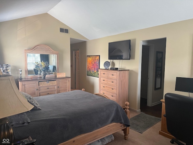 11632 Coastal Way, Indianapolis, IN 46229 - bedroom featuring carpet flooring and vaulted ceiling