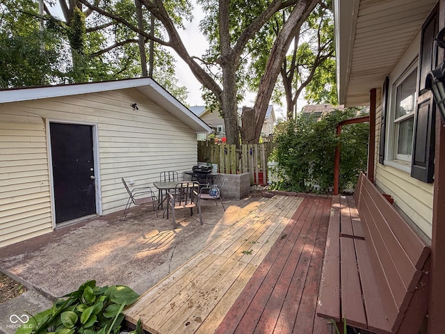 251 N St, Danville, IN 46122 - wooden deck featuring outdoor dining space