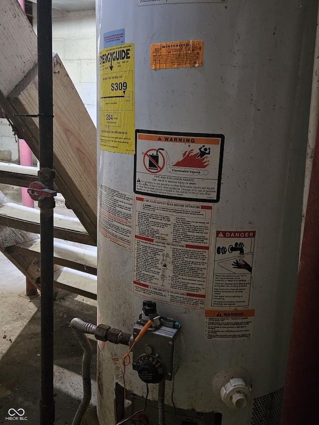 1601 S Biltmore Ave, Muncie, IN 47302 - detailed view of gas water heater